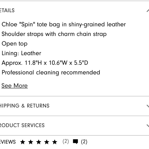 Chloe “Spin” Medium Tote Bag in shiny-grained leather - Picture 13 of 13